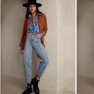 Banana Republic high-rise barrel jean